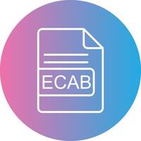 ecab fichier format ligne pente cercle icône vecteur