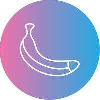 banane ligne pente cercle icône vecteur