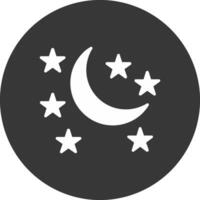 icône inversée de glyphe de lune vecteur