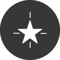 étoile glyphe inversé icône vecteur