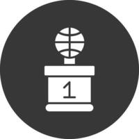 icône inversée de glyphe de basket-ball vecteur