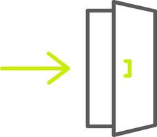 icône de deux couleurs de la ligne d'entrée vecteur