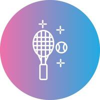 tennis ligne pente cercle icône vecteur