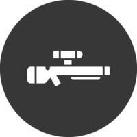 fusil à pompe glyphe inversé icône vecteur