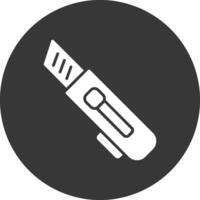 icône inversée de glyphe de coupeur vecteur