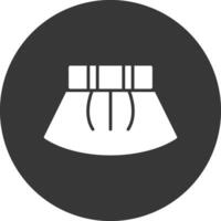icône inversée de glyphe de jupe vecteur