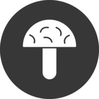 icône inversée de glyphe de champignons vecteur