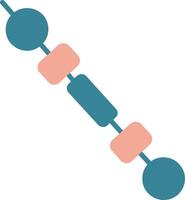 brochette glyphe deux Couleur icône vecteur