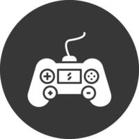 icône inversée de glyphe de console de jeu vecteur