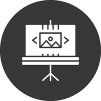 icône inversée de glyphe de diaporama vecteur