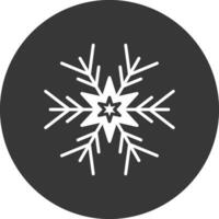 icône inversée de glyphe de flocon de neige vecteur