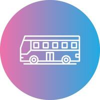 touristique autobus ligne pente cercle icône vecteur