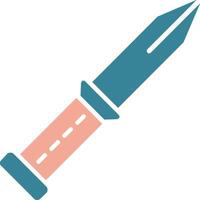 icône de deux couleurs de glyphe de couteau vecteur
