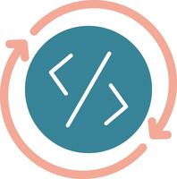 icône de développement glyphe deux couleurs vecteur