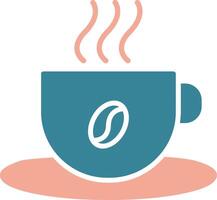 icône de deux couleurs de glyphe de tasse de café vecteur