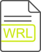 wrl fichier format ligne deux Couleur icône vecteur