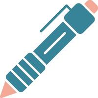 stylo glyphe icône bicolore vecteur