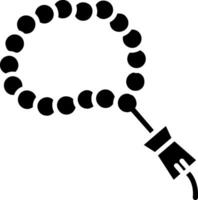 icône de deux couleurs de glyphe tasbih vecteur