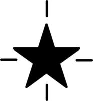 icône de deux couleurs de glyphe étoile vecteur