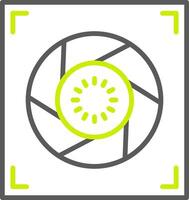icône de deux couleurs de ligne d'ouverture vecteur