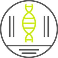 ADN brin ligne deux Couleur icône vecteur