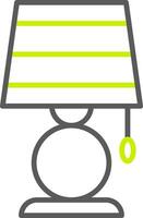icône de deux couleurs de ligne de lampe vecteur