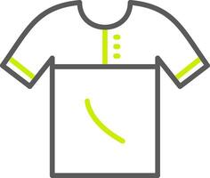 icône de la ligne de chemise deux couleurs vecteur
