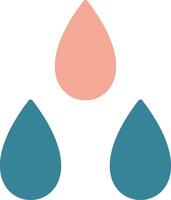 icône de deux couleurs de glyphe de goutte d'eau vecteur