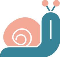 icône de deux couleurs de glyphe d'escargot vecteur