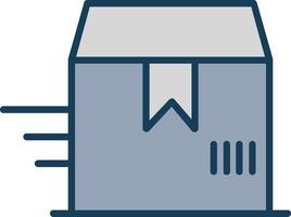 logistique ligne rempli gris icône vecteur