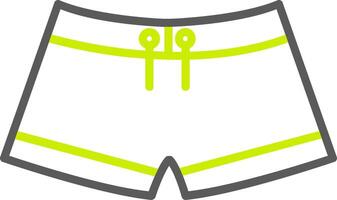 icône de deux couleurs de la ligne de pantalons de natation vecteur