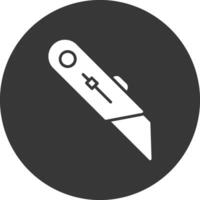 utilitaire couteau glyphe inversé icône vecteur