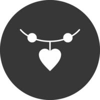 icône inversée de glyphe de coeur vecteur