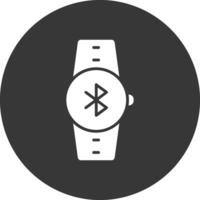 Bluetooth glyphe inversé icône vecteur