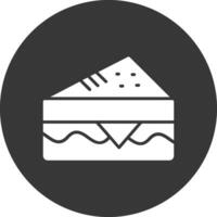 icône inversée de glyphe de sandwich vecteur