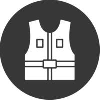 icône inversée de glyphe de veste vecteur