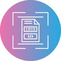 document analyse ligne pente cercle icône vecteur