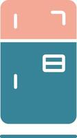 icône de deux couleurs de glyphe de réfrigérateur vecteur