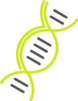 icône de deux couleurs de ligne d'adn vecteur