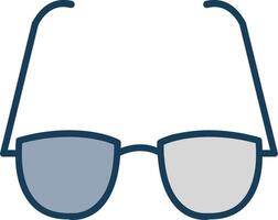 des lunettes ligne rempli gris icône vecteur
