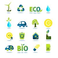 Écologie Icons Set vecteur