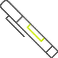 icône de ligne de stylo deux couleurs vecteur