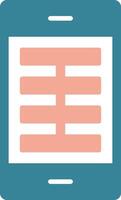 icône de deux couleurs de glyphe d'application vecteur