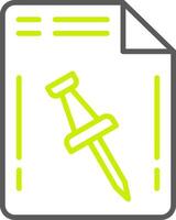 icône de deux couleurs de ligne de document vecteur