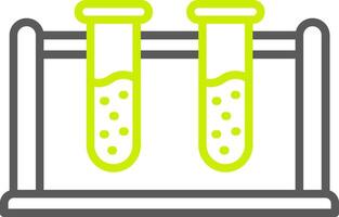 icône de deux couleurs de ligne de bécher vecteur