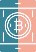 bitcoin Payer glyphe deux Couleur icône vecteur