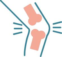 icône de deux couleurs de glyphe d'orthopédie vecteur