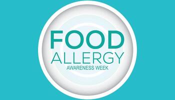 nourriture allergie conscience la semaine observé chaque année dans peut. modèle pour arrière-plan, bannière, carte, affiche avec texte une inscription. vecteur
