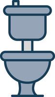 toilette ligne rempli gris icône vecteur