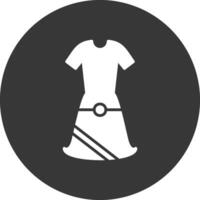 icône inversée de glyphe de robe vecteur